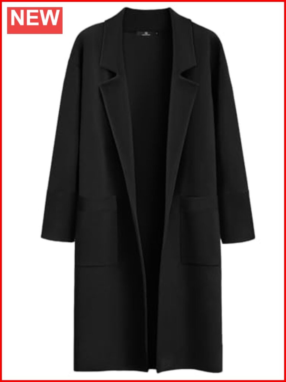 Women's Oversized Long Cardigan Sweater Shawl Collar Trench Coat